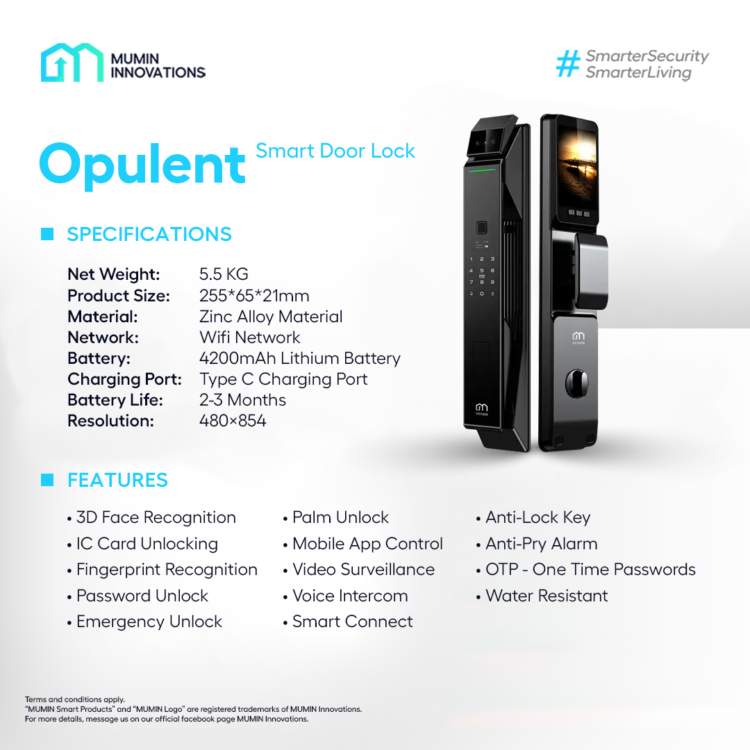 Opulent Smart Door Lock – Mumin Innovations